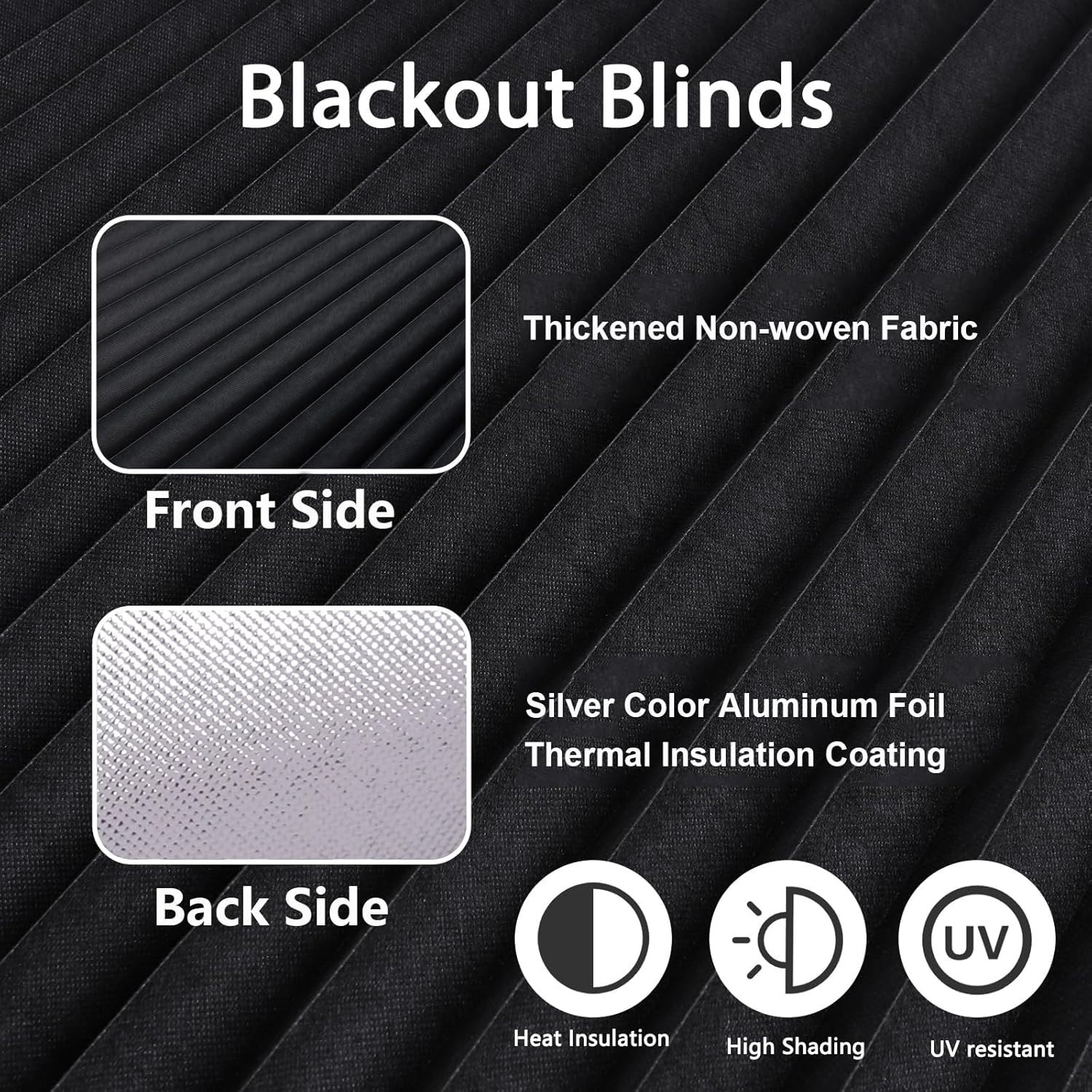 Window Blinds Cordless Blackout No Drill Cut to Size Clip On Stick On Self Ad…
