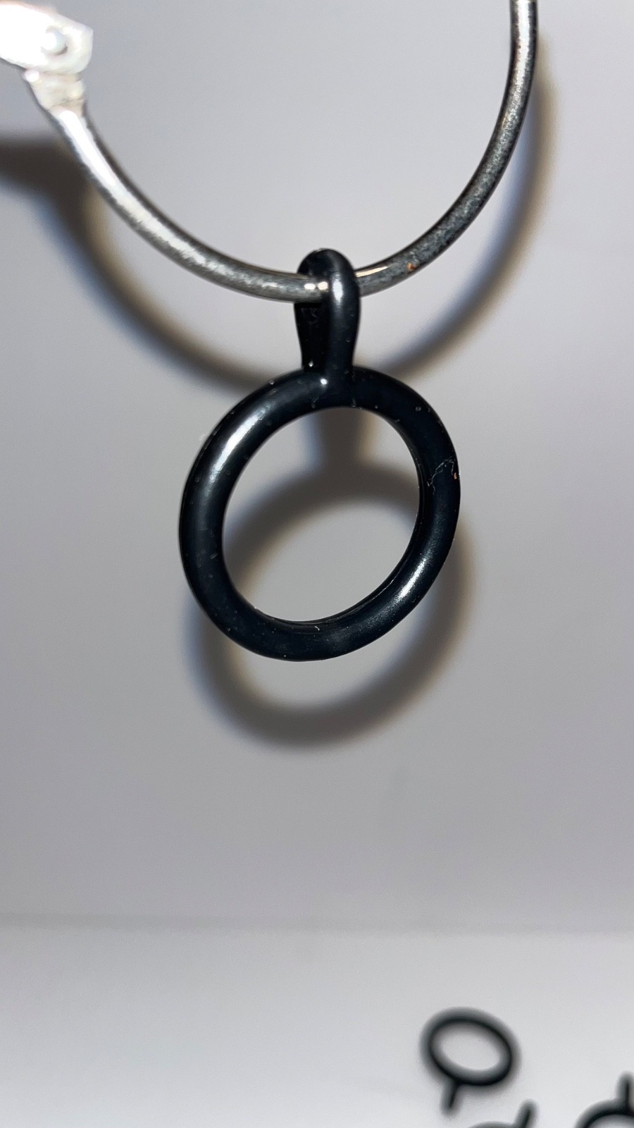 Lot 20 Great Black Plastic Drapery Curtain Rings w/ Hook Loops 1.5” wide 2” long