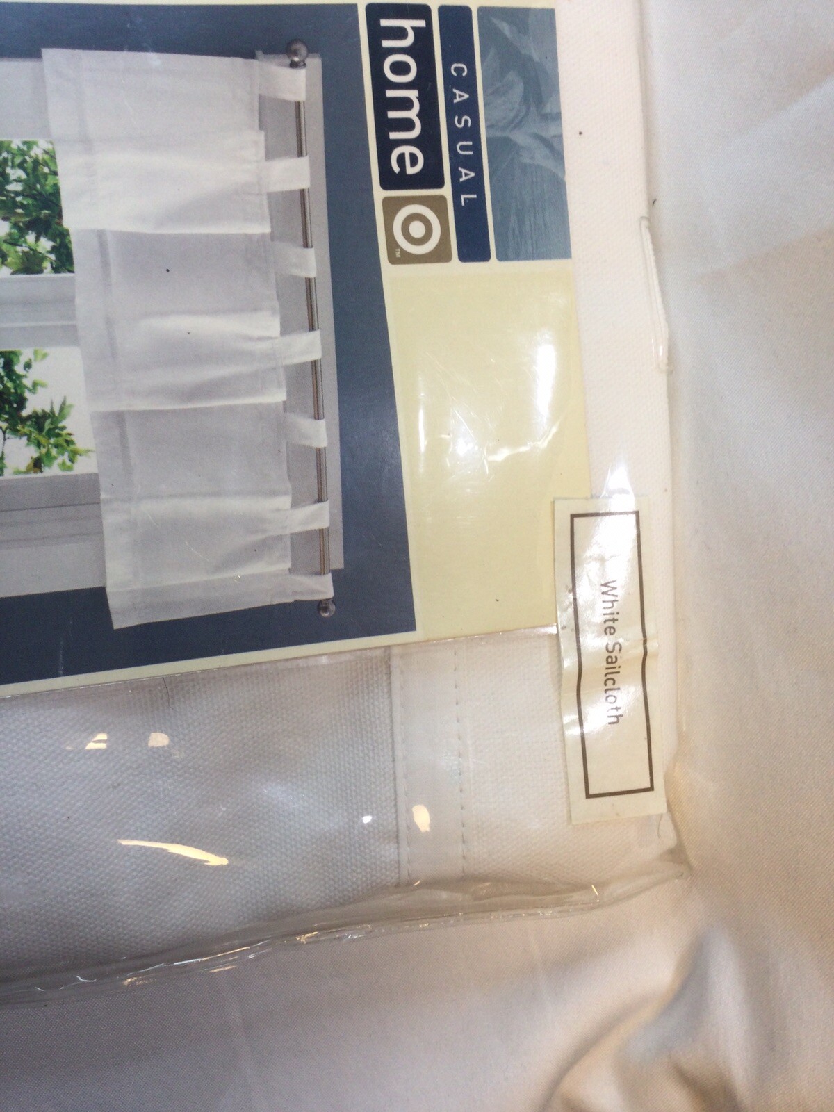 White Sailcloth Window Valance 54” Width x 15” Length