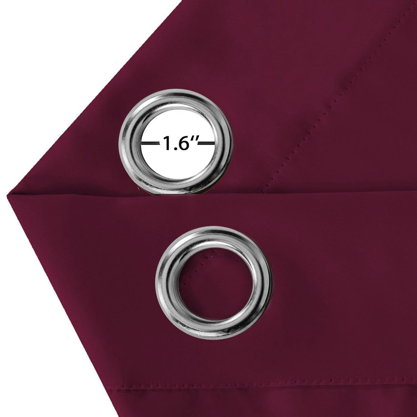 Turquoize Solid Blackout Drapes, Room 42″W x 63″L (Pack of 2), Burgundy