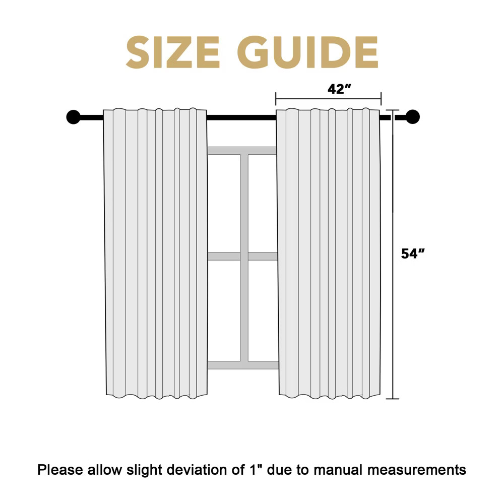 Blackout Thermal Insulated Back Tab/Rod Pocket Solid Color Curtains Pale