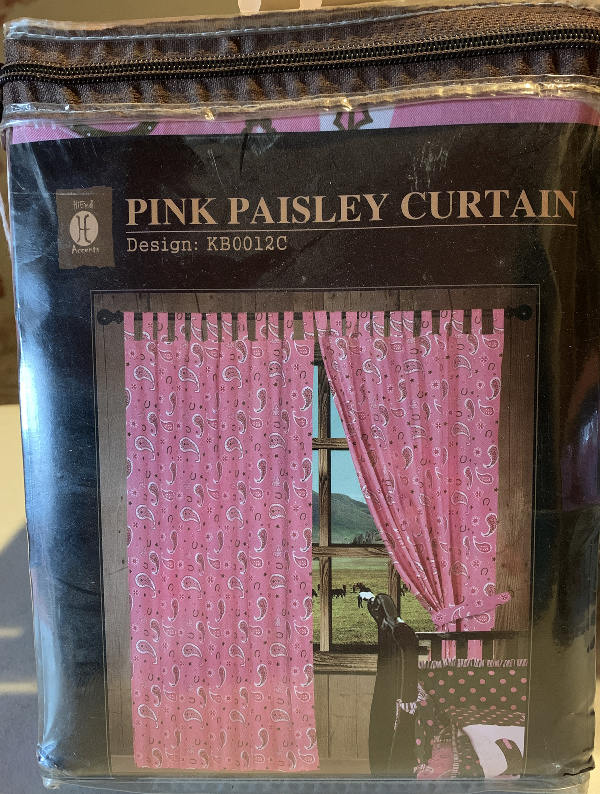 HI END ACCENTS Pink Paisley Curtains 84×48 inches NIP
