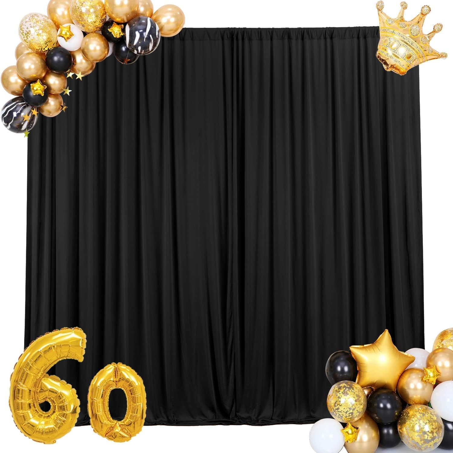 10 Feet X 10 Feet IFR Polyester Backdrop Drapes Curtains Panels with Rod Pockets
