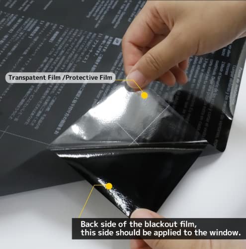 KESPEN Total Blackout Window Film 17.5 Inch X 6.5 Feet,