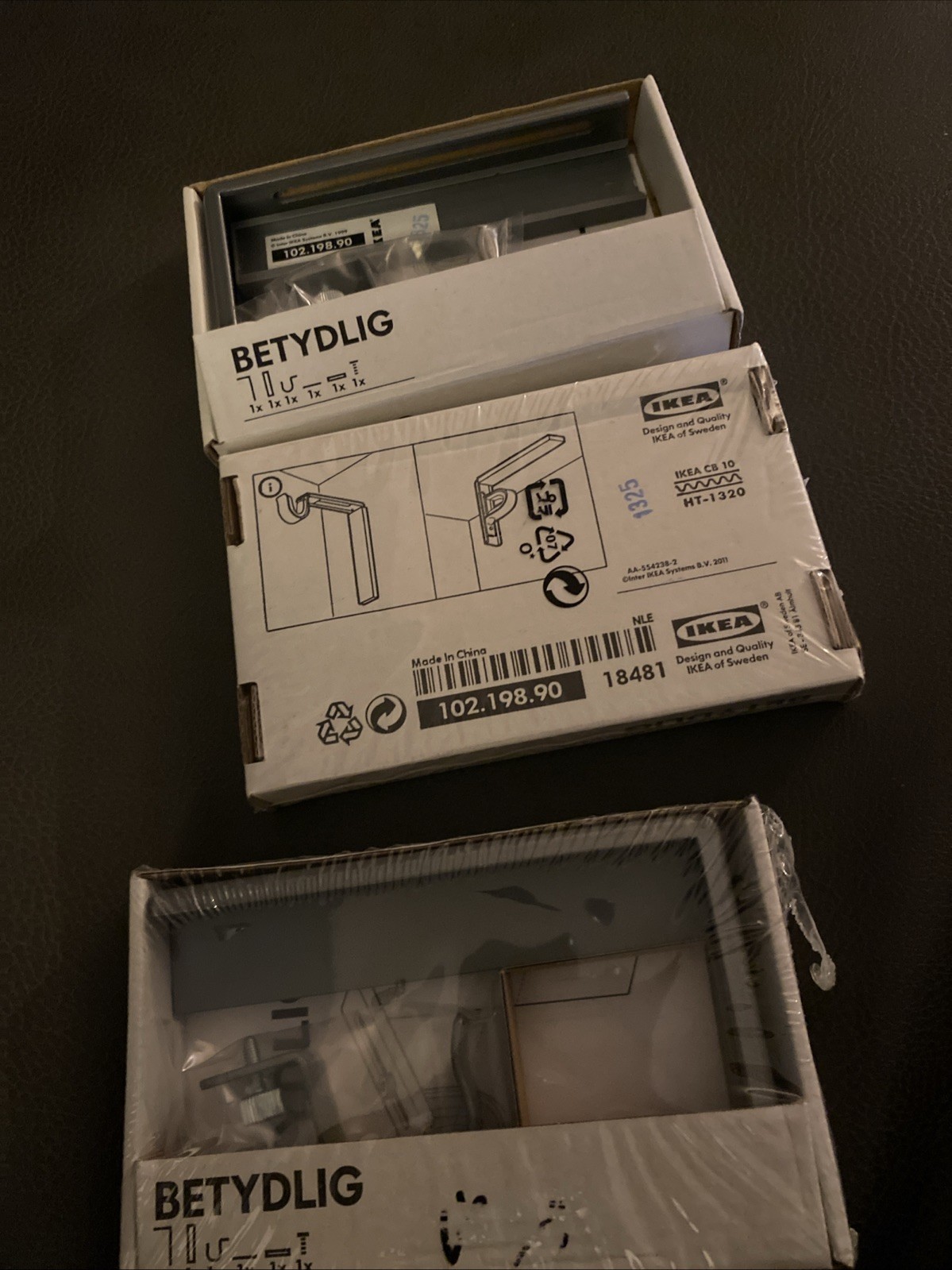Ikea Betydlig Curtain Rod Holder Bracket Silver Adjustable 3 Count Wall/Ceiling