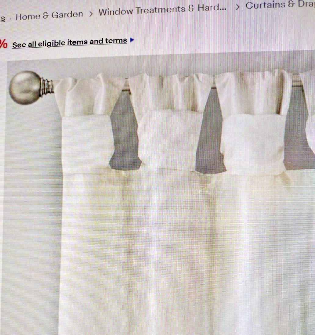 Madison Park NATALIE Off White, 50″ x 84″ Twisted Tab Curtain Panel, Lined, NEW
