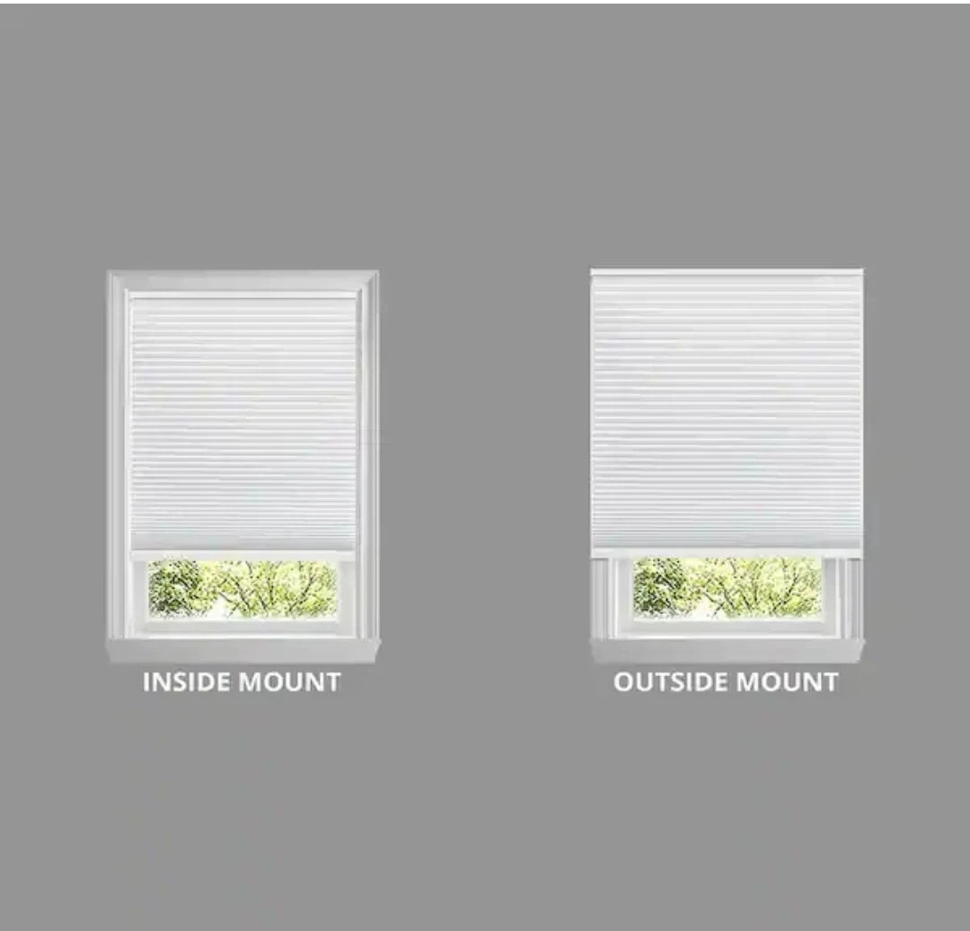 HOME DECORATORS’ CORDLESS CELLULAR SHADE SNOW DRIFT WHITE 34X72(ACTUAL33.625″)