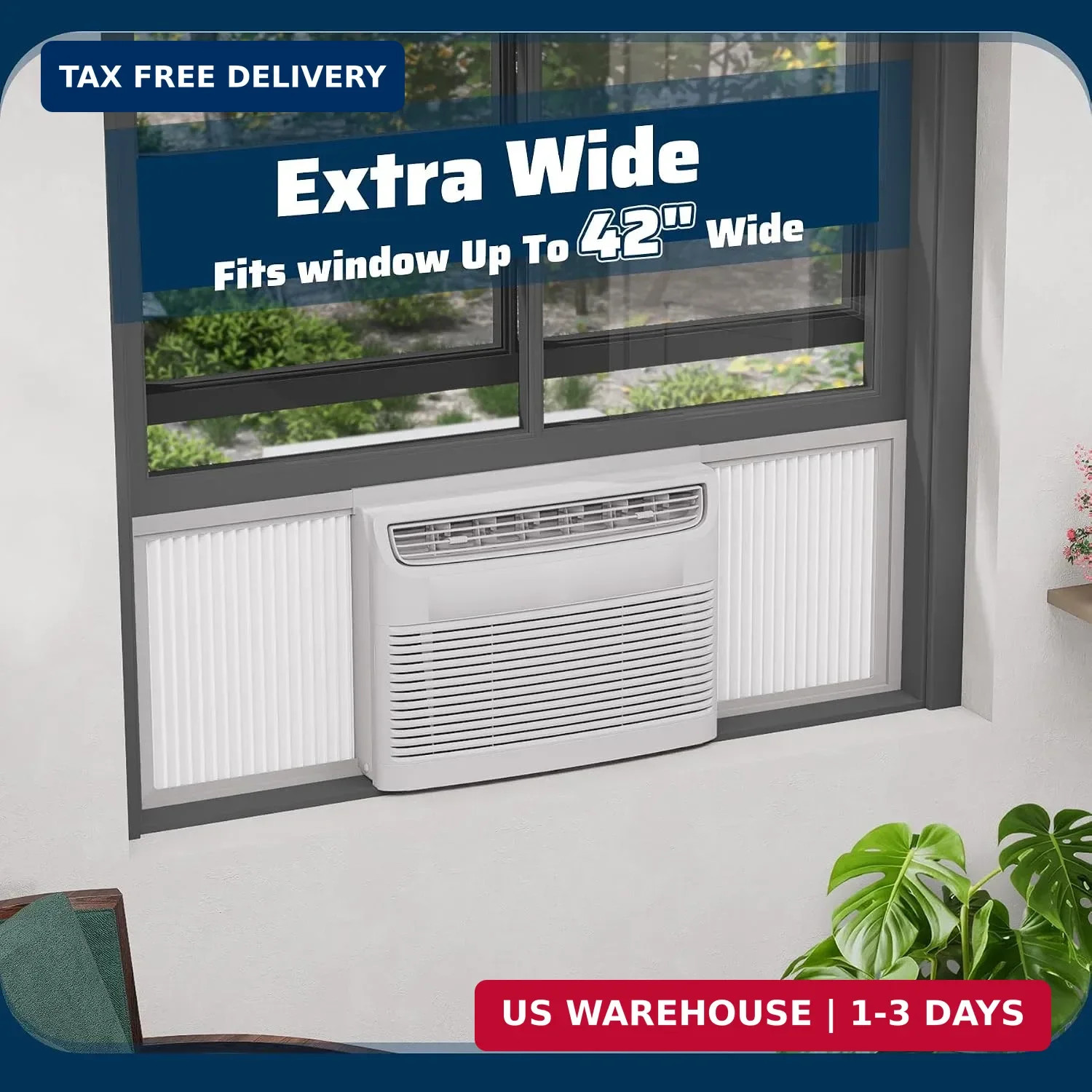 Window AC Side Panels Kit Extra Wide Window AC Sides 17″ H x 19-1/4″ W