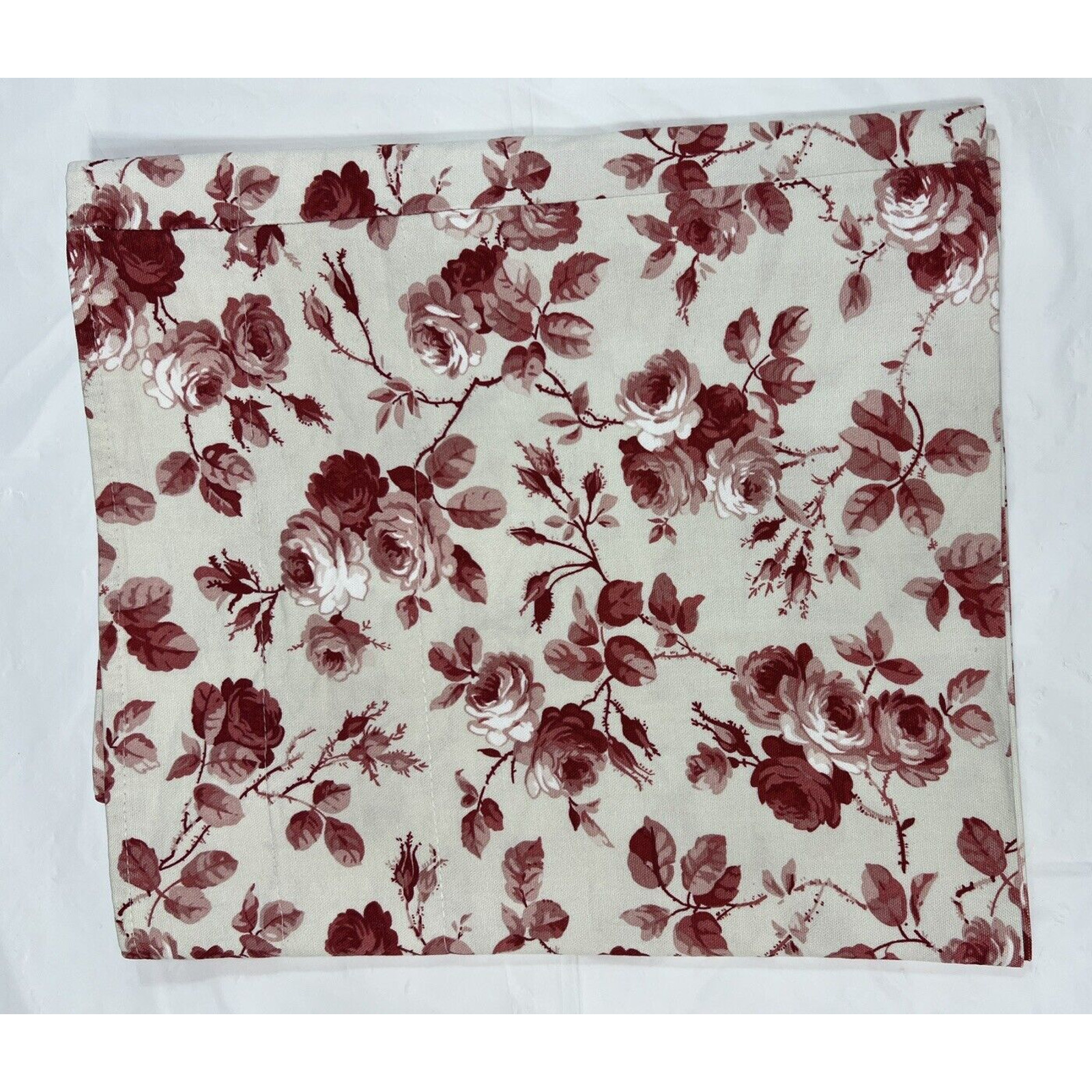 Waverly Red Rose Ivory Toile Valance Curtain 15 X 77 Home Decor Crafts Quilting