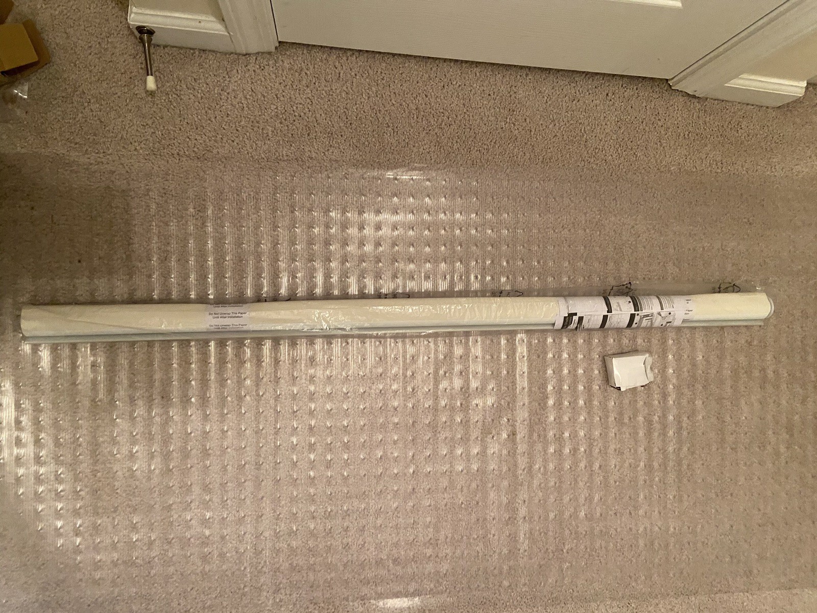 Cordless Spring Roller Shade 75×64 , 40-47 Off White