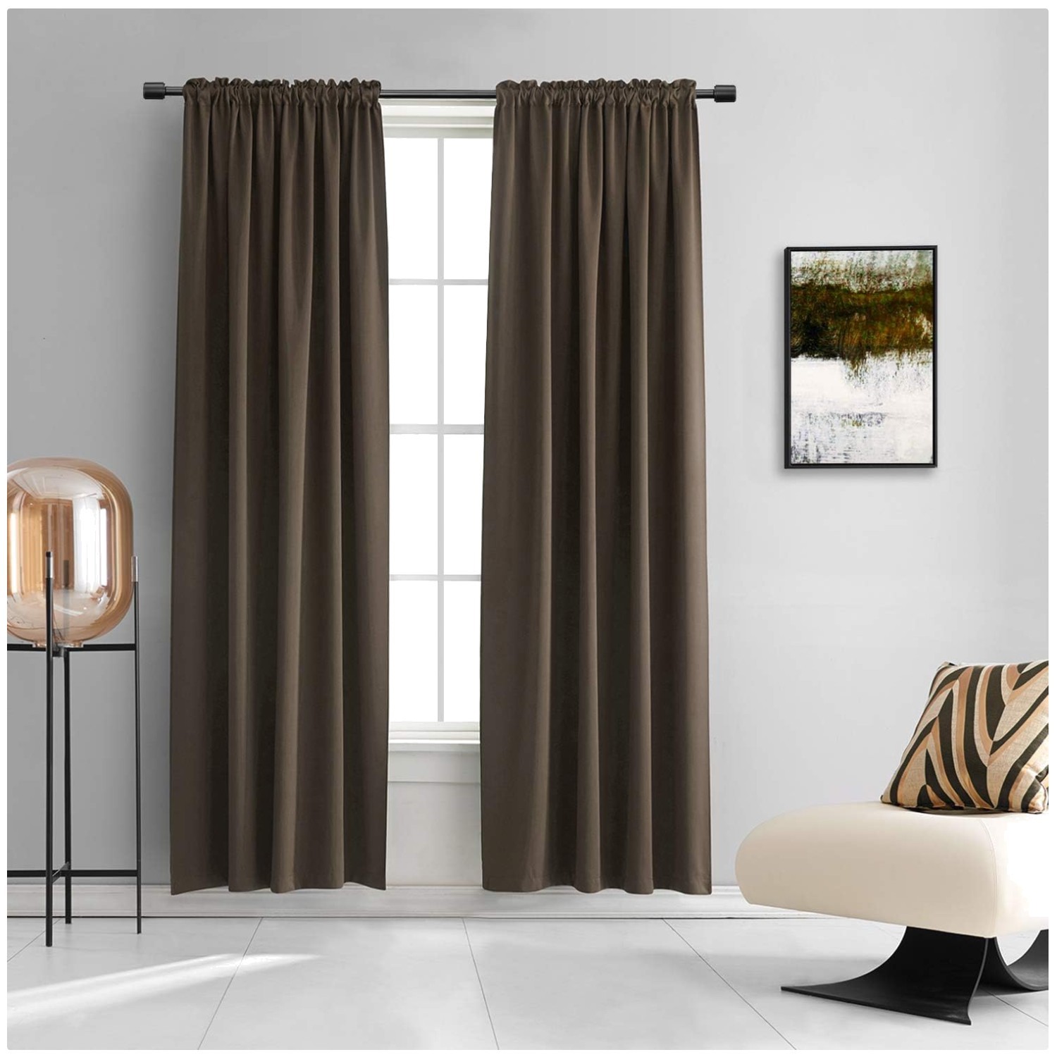 Blackout Cafe Curtains, 52×90 Inch – 2 Panels
