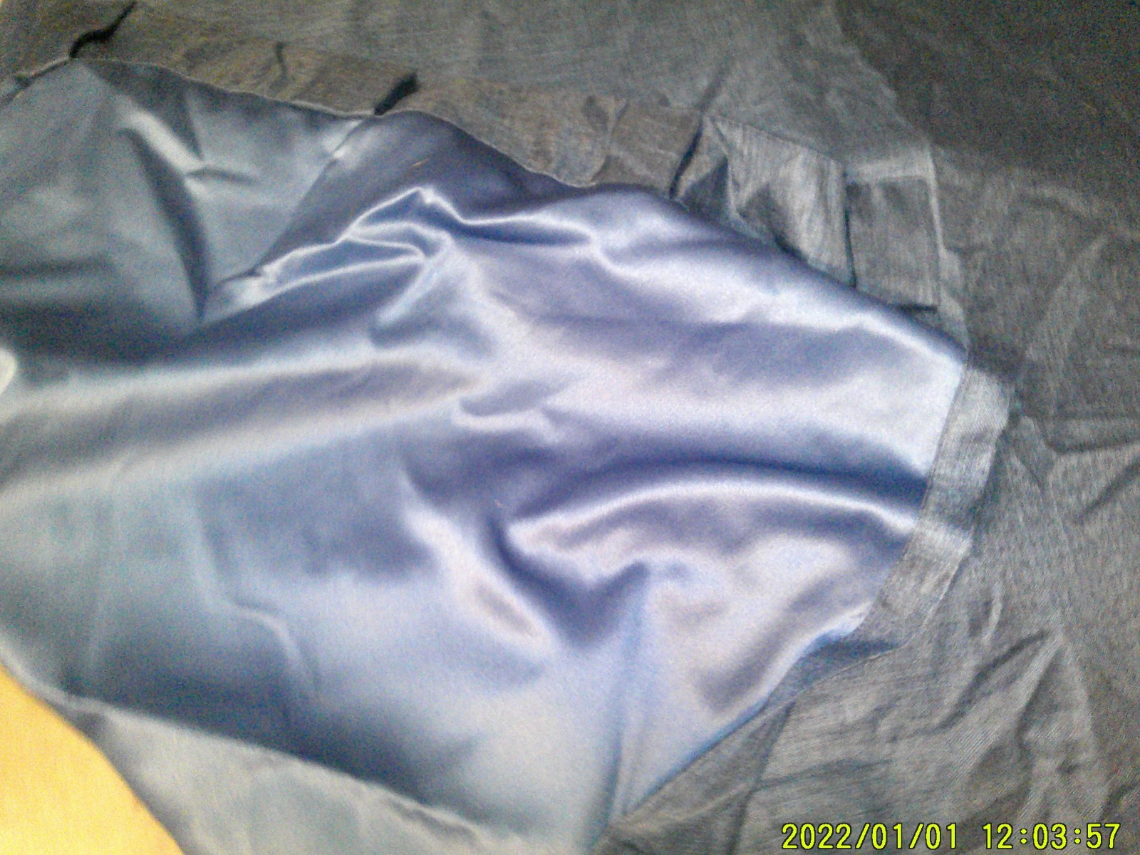 PAIR OF USED ECLIPSE KENLEY INDIGO DARK BLUE CURTAIN PANELS