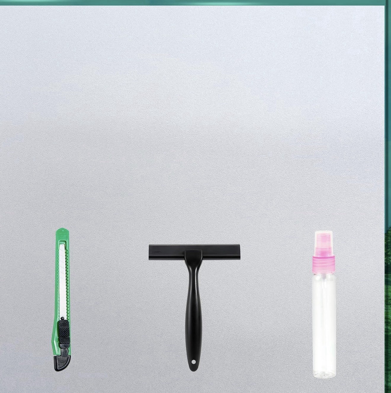 Frosted Glass Window Film 29.6”x196.9” Reusable Privacy Static Cling Kit