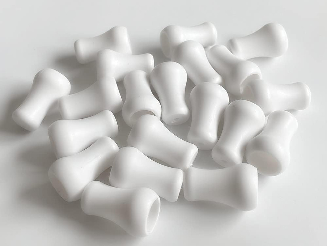 20Pcs White Plastic Cord Tassel Window Blind Cord Knobs Drops Pull End for Roman