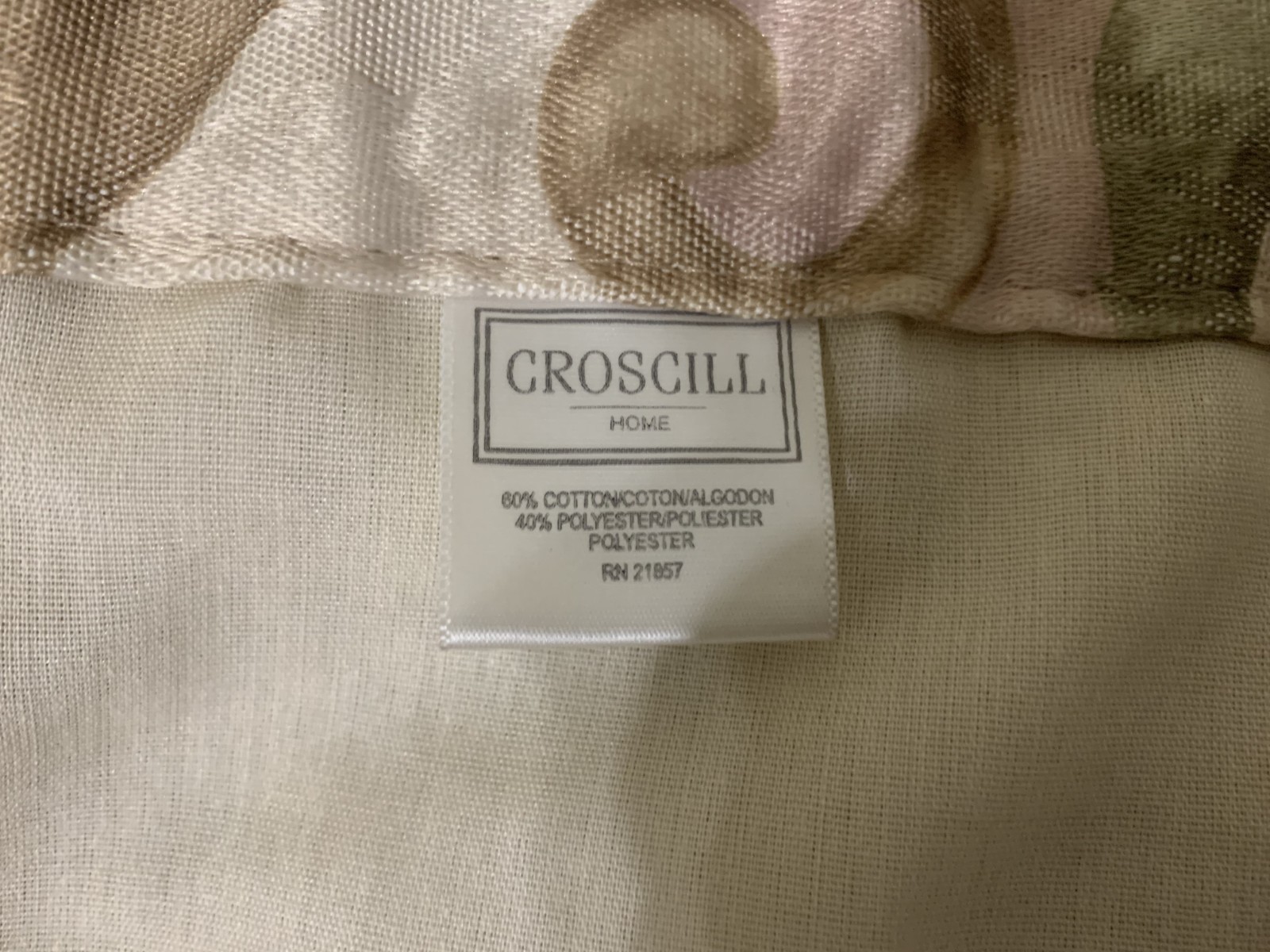 Croscill Chambord Cassis Amethyst Ascot Valance 39 X 23″ Tassel Lined Set 2 USA