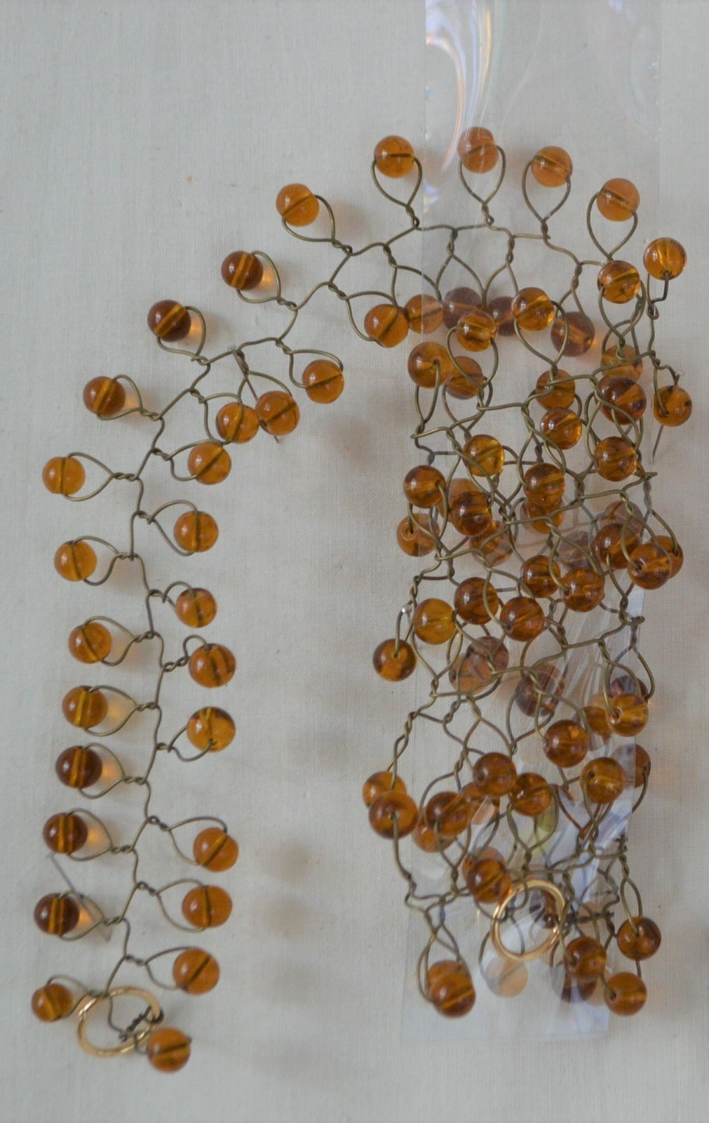 Shimmering Glass Beaded Tieback / Garland – ~2′ L x ~1.25″ w – 3 Color Choices!