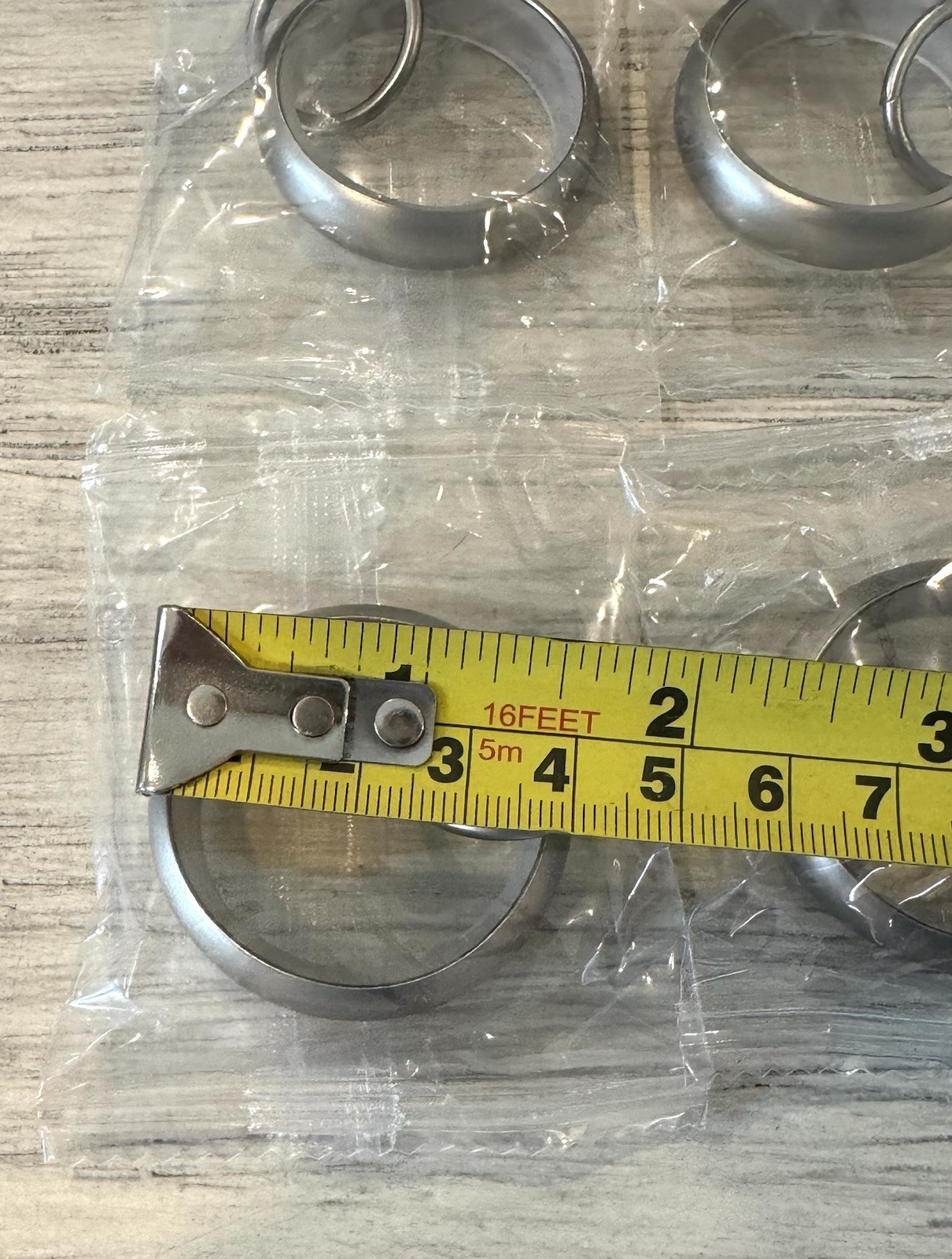 10 Pottery Barn Double Ring Curtain Rings Quiet Glide SMALL .75″ PEWTER NEW