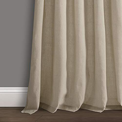 Burlap Knotted Tabtop Window Curtain Panel Pair 45″w X 84″l Dark L
