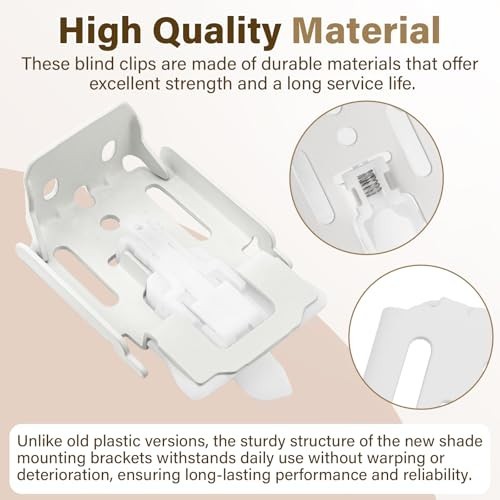 Blinds Shade Brackets for Silhouette, Nantucket, Pirouette – 3-Pack, White