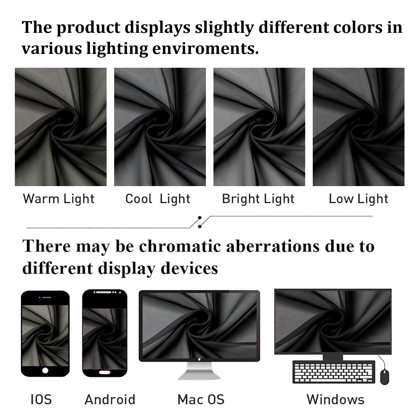 Black Sheer Curtains 84 Inches Long 2 Panels, Solid Voile Light Filtering Air…