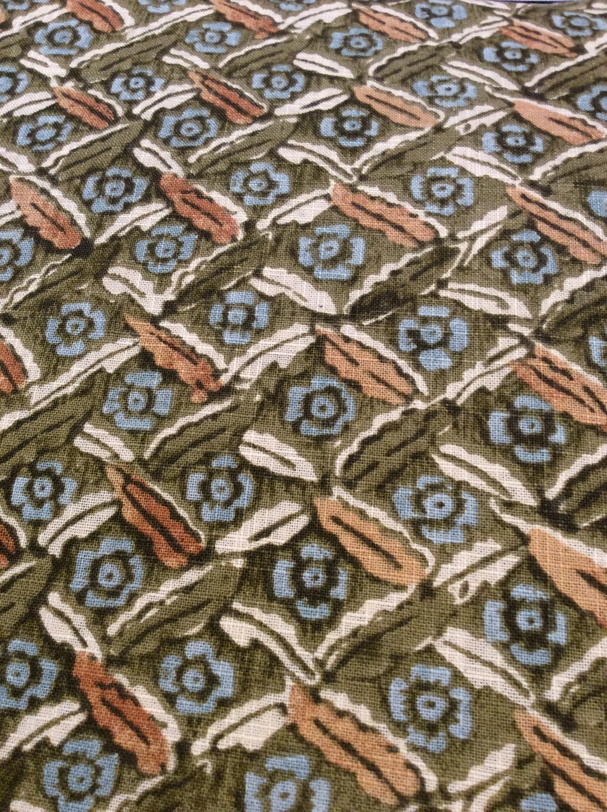 West Elm One (1) Pierce & Ward Floral Lattice Curtain 48×84 NEW Olive