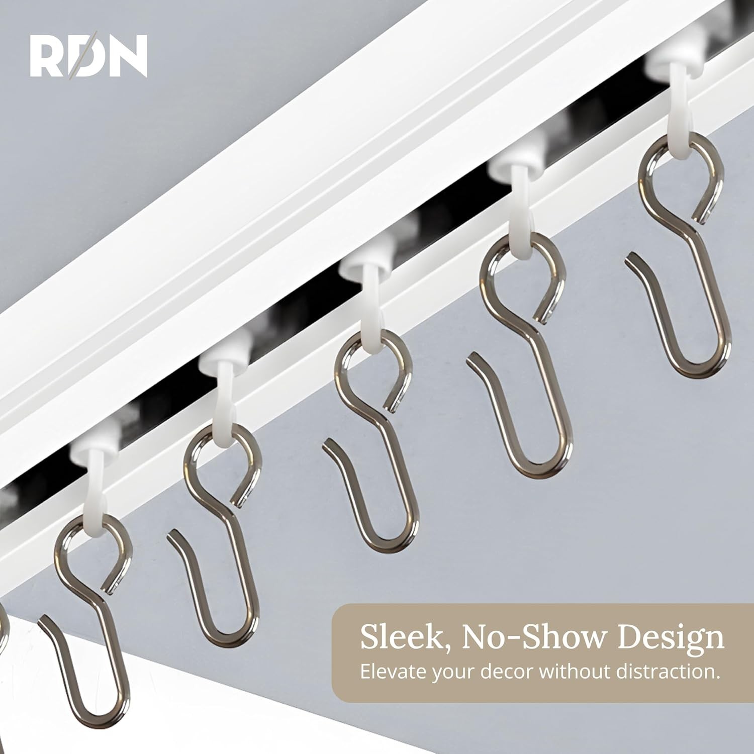 Curtain Track Hooks 20 Pack – Durable Ceiling Track Roller Hooks for Curtains…