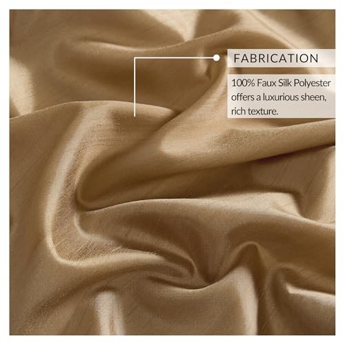Home Fashions Colette Faux-Silk Scalloped Window 50″W x 21″L (Pack of 1) Gold