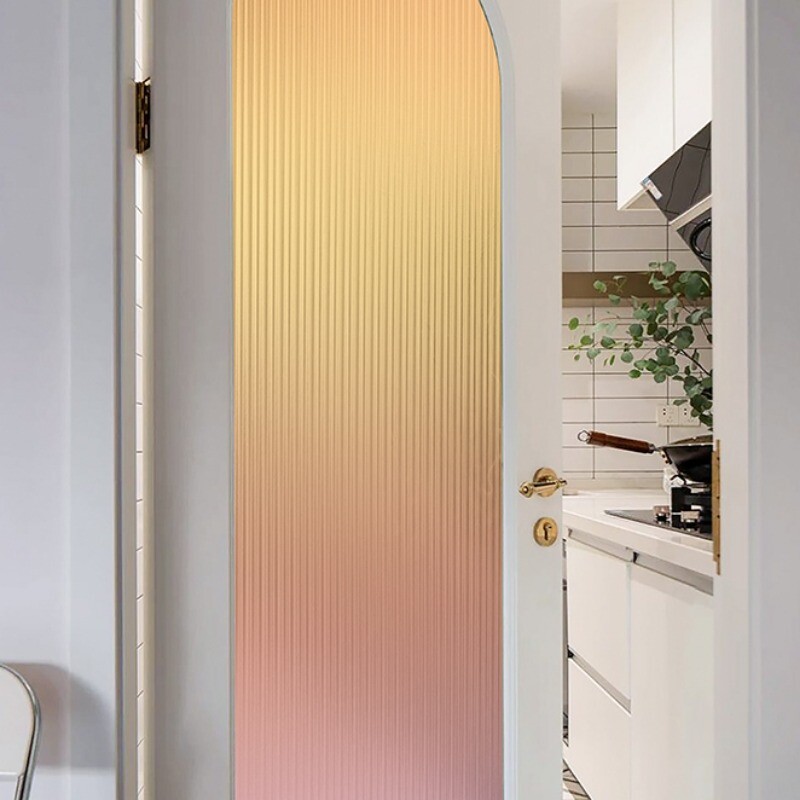 1X Static Cling Window Film Colorful Rainbow Glass Sticker Gradient Color Decor