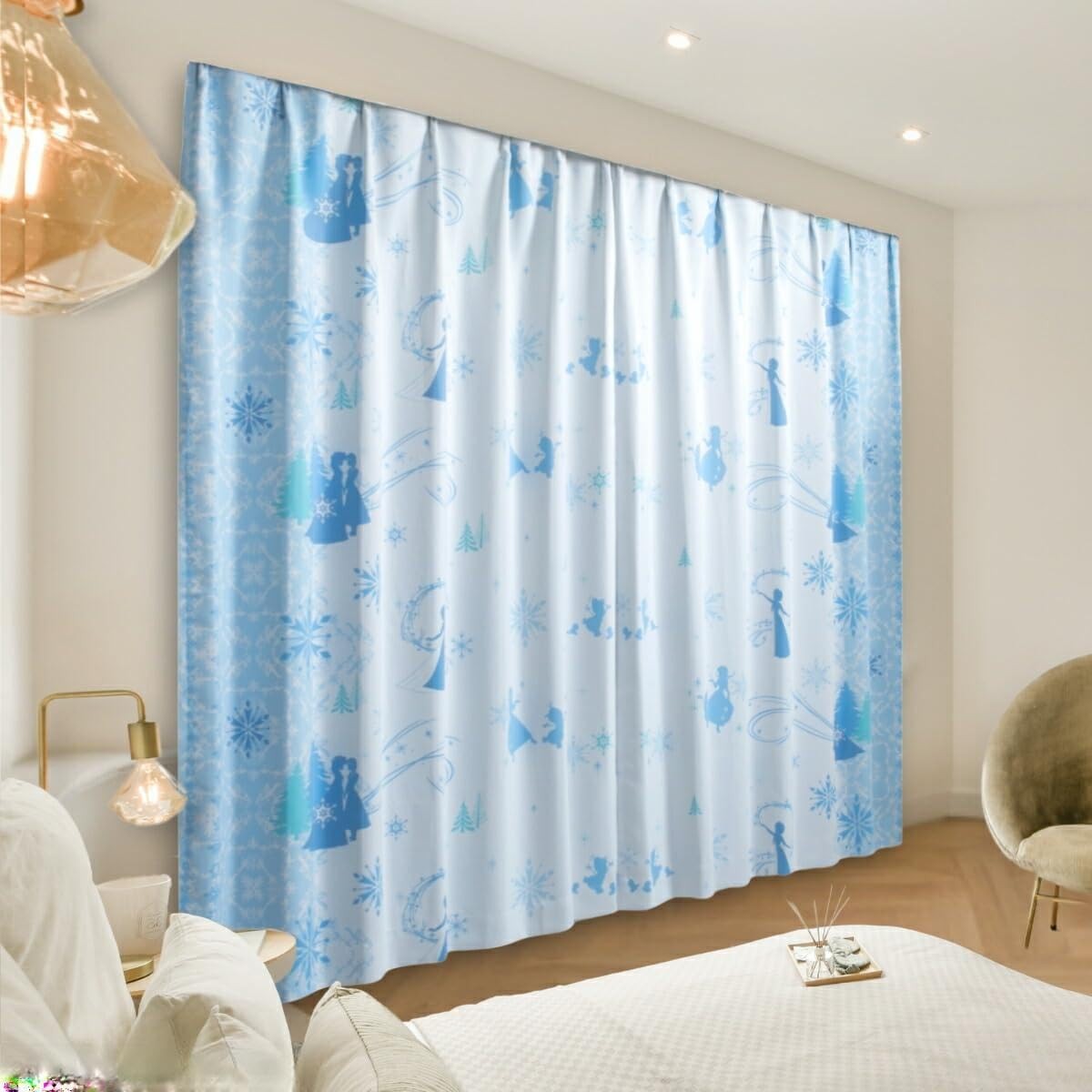 Disney FROZEN Blackout Curtains, Level 2, 100 x 120 cm (Set of 2) SB-699-D