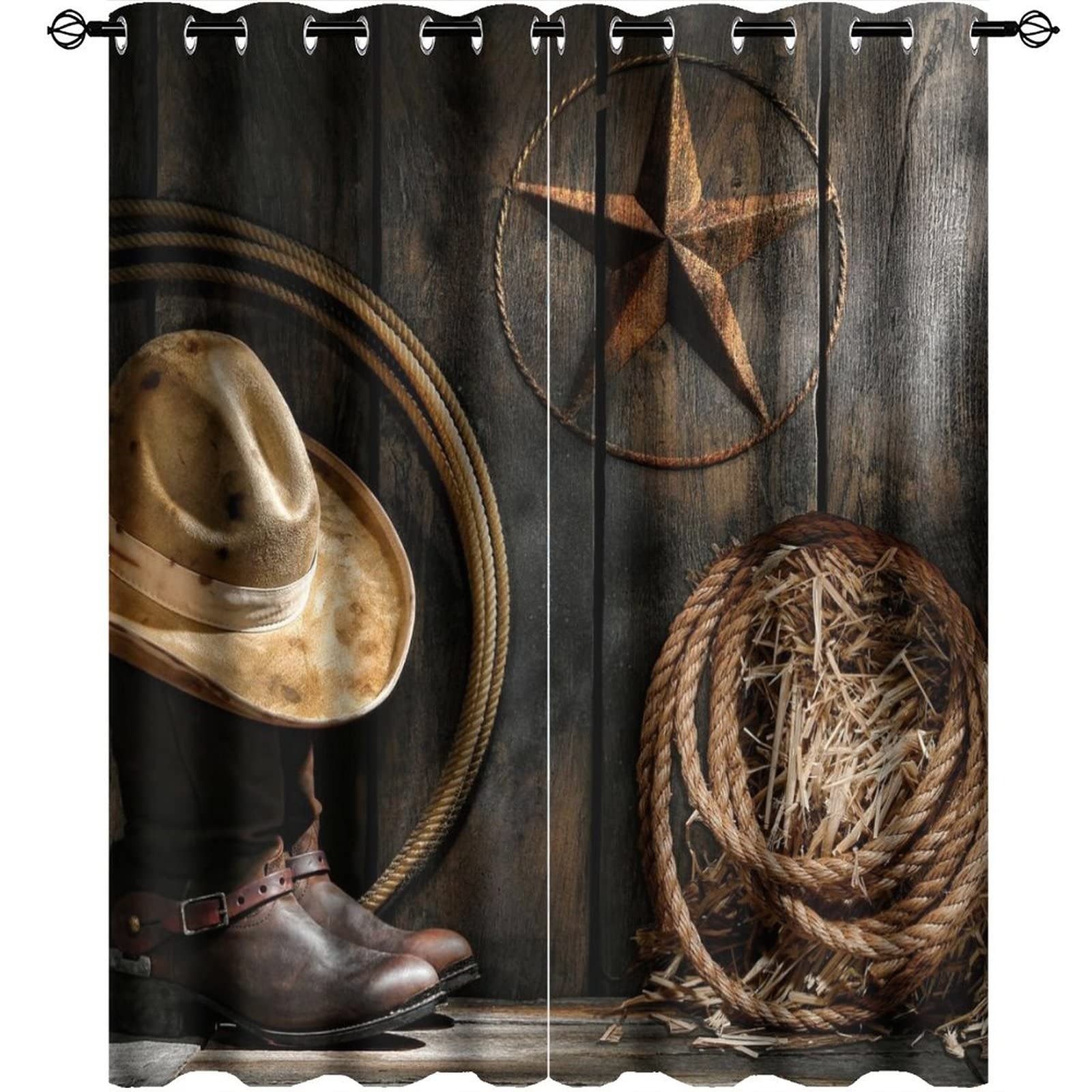 Kazynee Western Farmhouse Blackout 42″W x 45″L (Pack of 1),