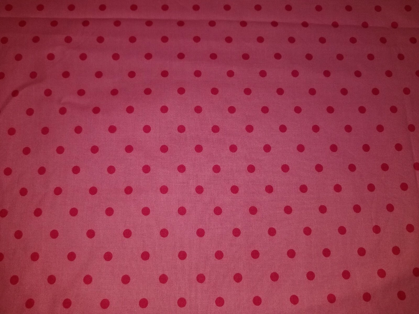 LINED WINDOW VALANCE CURTAIN 42X12 PINK GIRLS HOT PINK POLKA DOTS SPRING