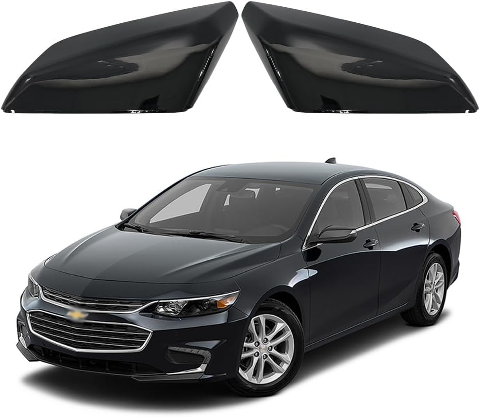 Side Mirror Cover Cap Compatible with Chevrolet Malibu 2016-2024 Replaces Drive
