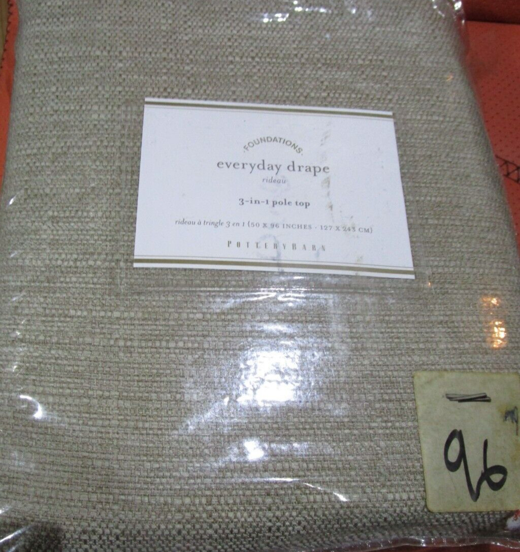 1 Pottery Barn Everyday drape panel curtain 50 X 96 New in package