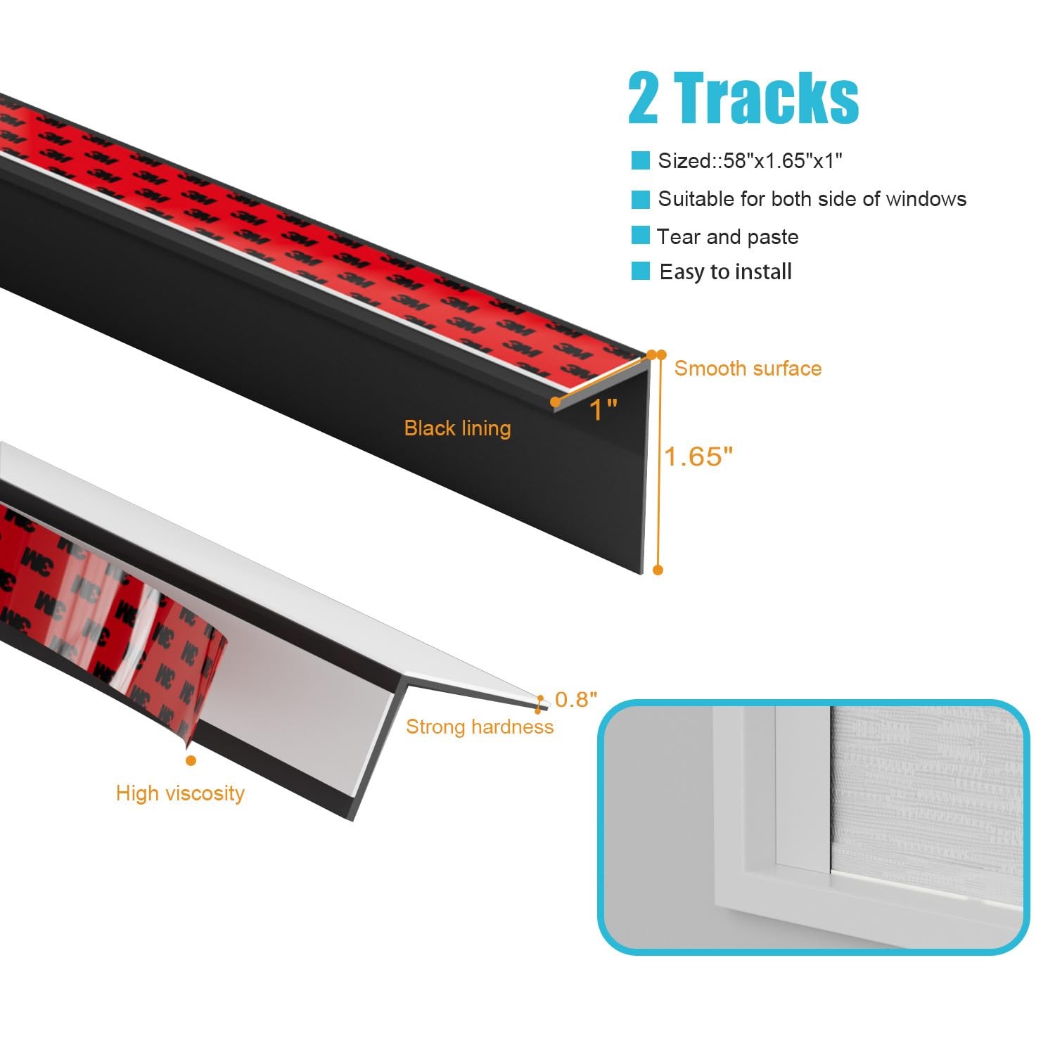 Light Blocking Strips, Light Blockers for Window Shades and Blinds, Block Lig…