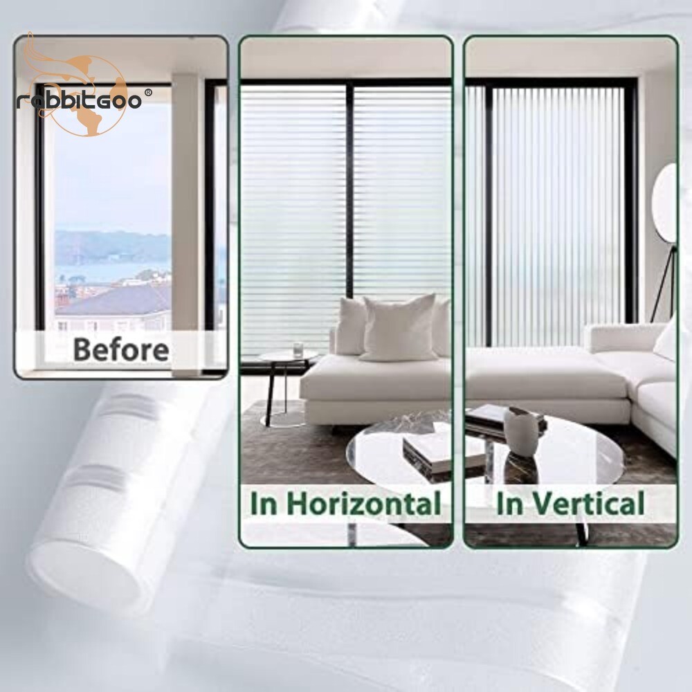 rabbitgoo Blinds Window Film Privacy Self Adhesive Static Cling Glass Sticker