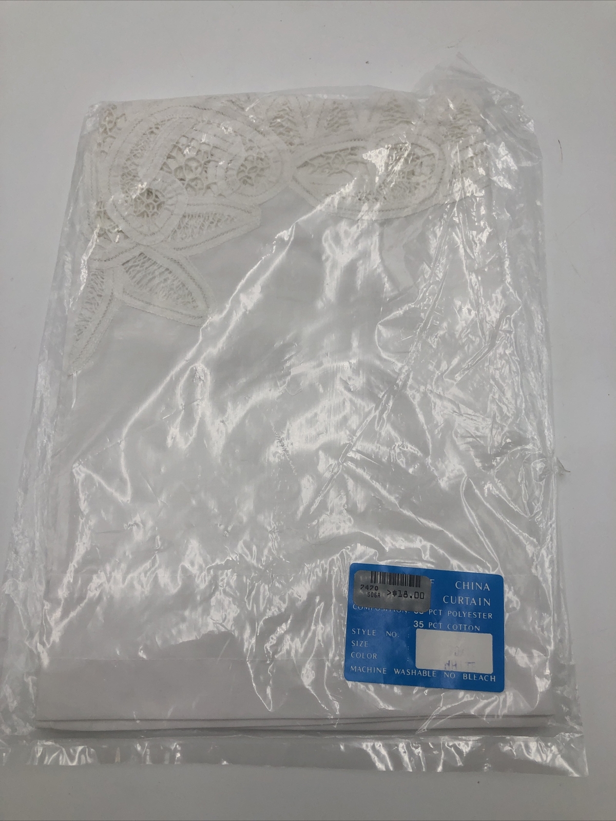 Vtg Lorraine of China Embroidered Valance 70”X1 12” White New In Package