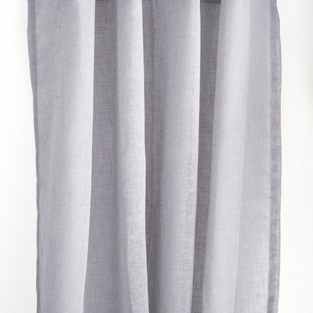 CALVIN KLEIN Linen Blend Elephant Gray Designer 2 Panel Curtain Set 48″ x 93″