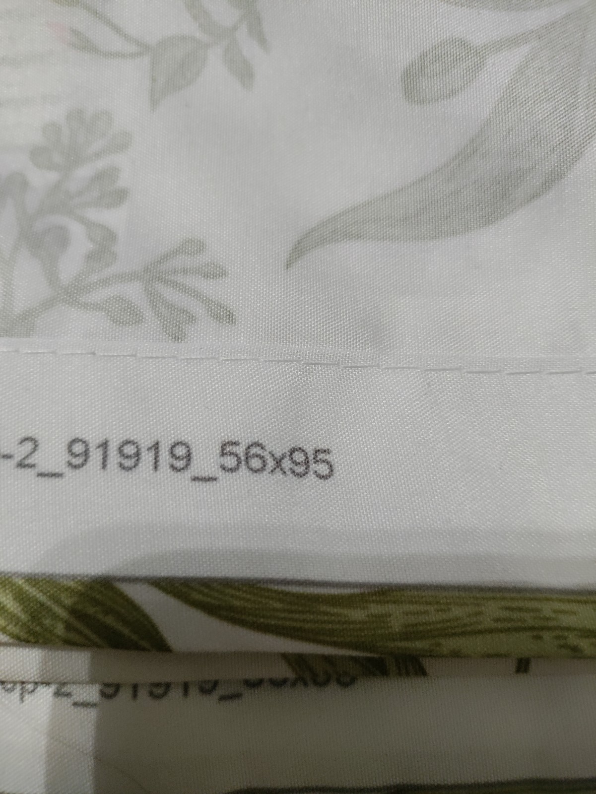 Floral Botanical window curtains White 56x95in