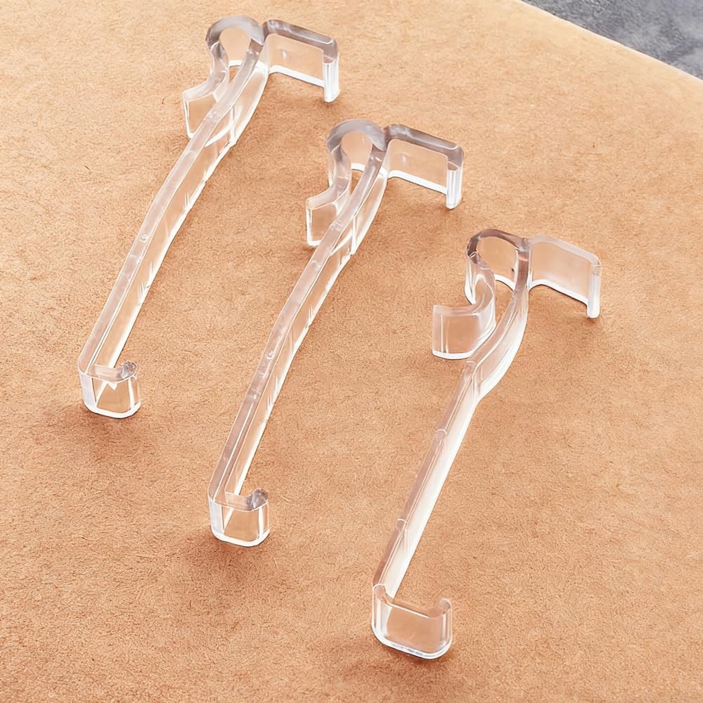 Valance Clips 6pcs 31/4 Inch Clear Plastic Hidden Holder Horizontal Blinds