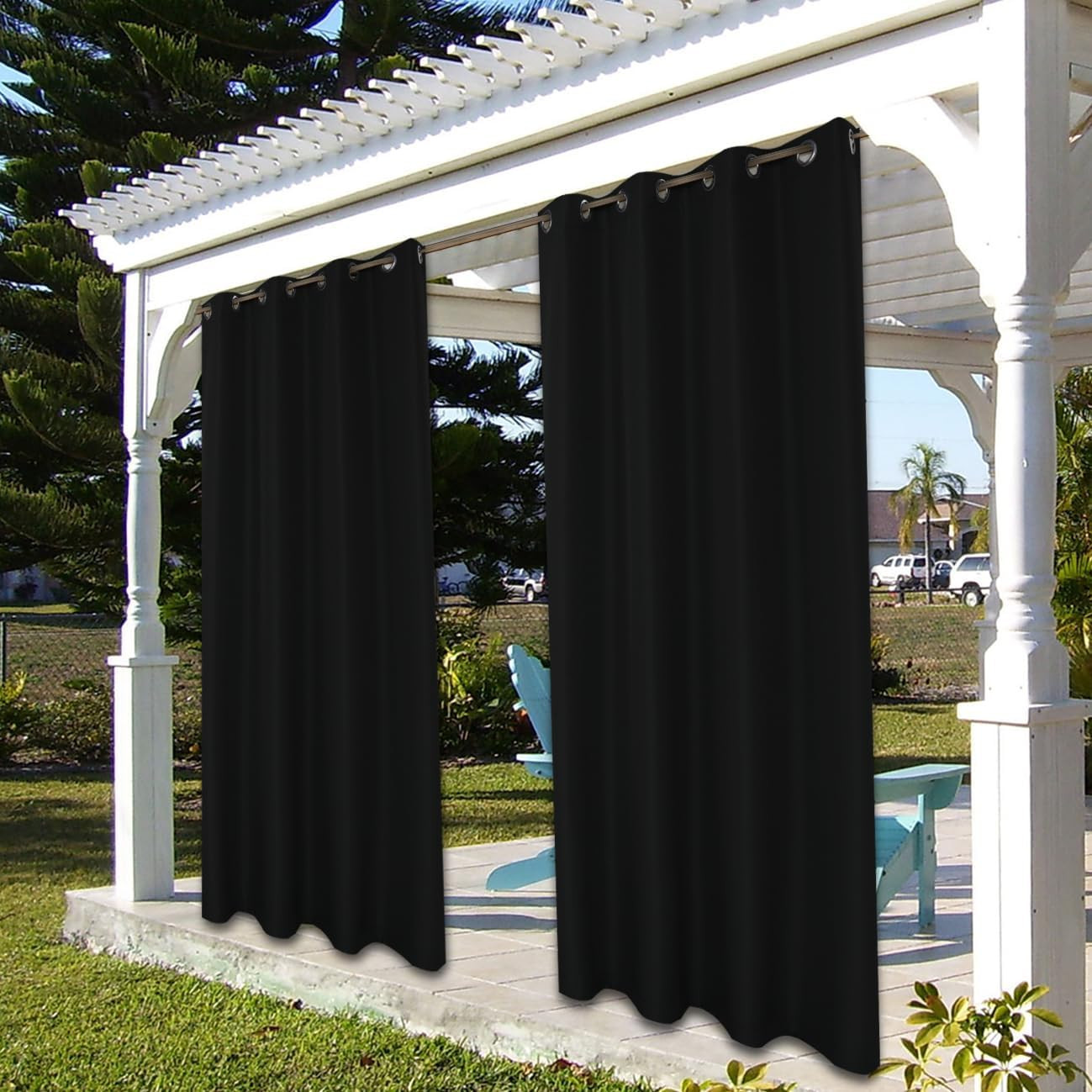 BONZER Outdoor Curtains for Patio Water Resistant Heavy Privacy Light Filtering