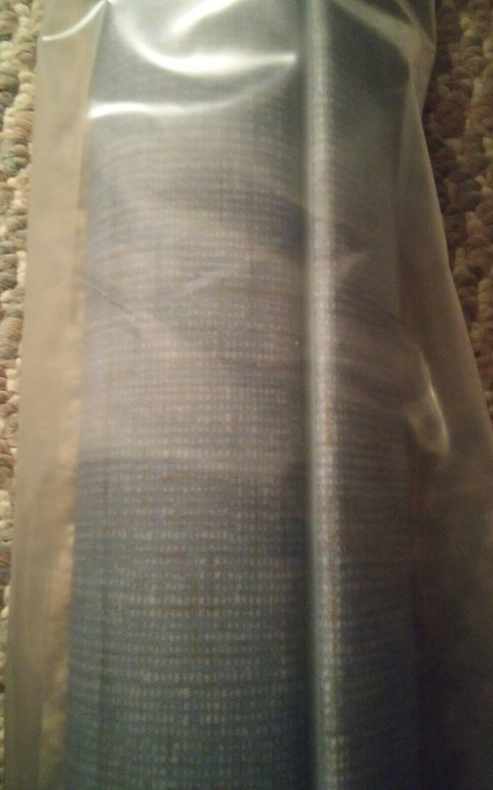 000 New Stacy Garcia Spring Roller Shade Whitney 35 1/8 x 52.5 Inch Linen Lt Blu