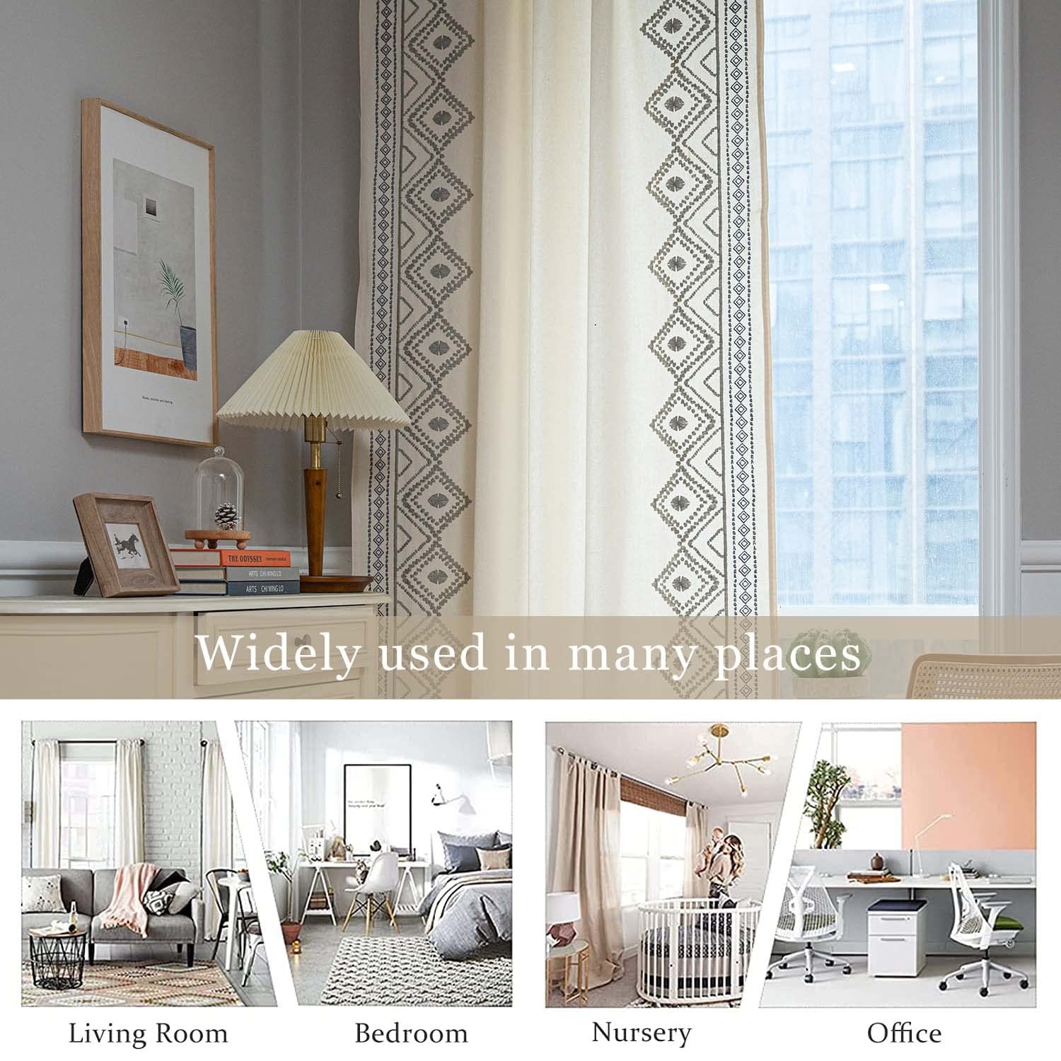 Colorbird Boho For Living Room 84 Inches Long Apartment Decor Two Pages Grey