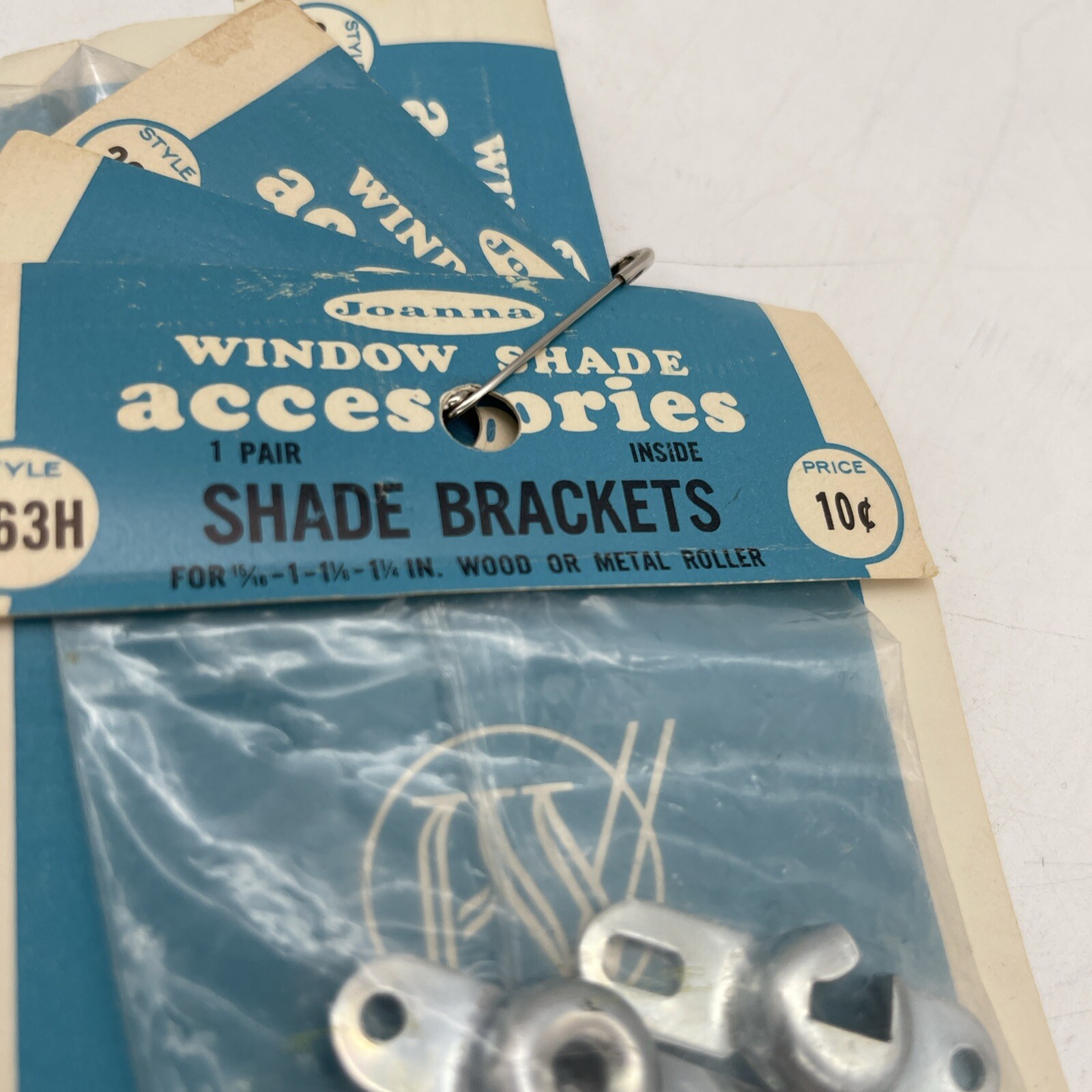 Roller Shade Inside Window Frame Mount Steel Brackets 4 pack (1 pair~w/Screws)
