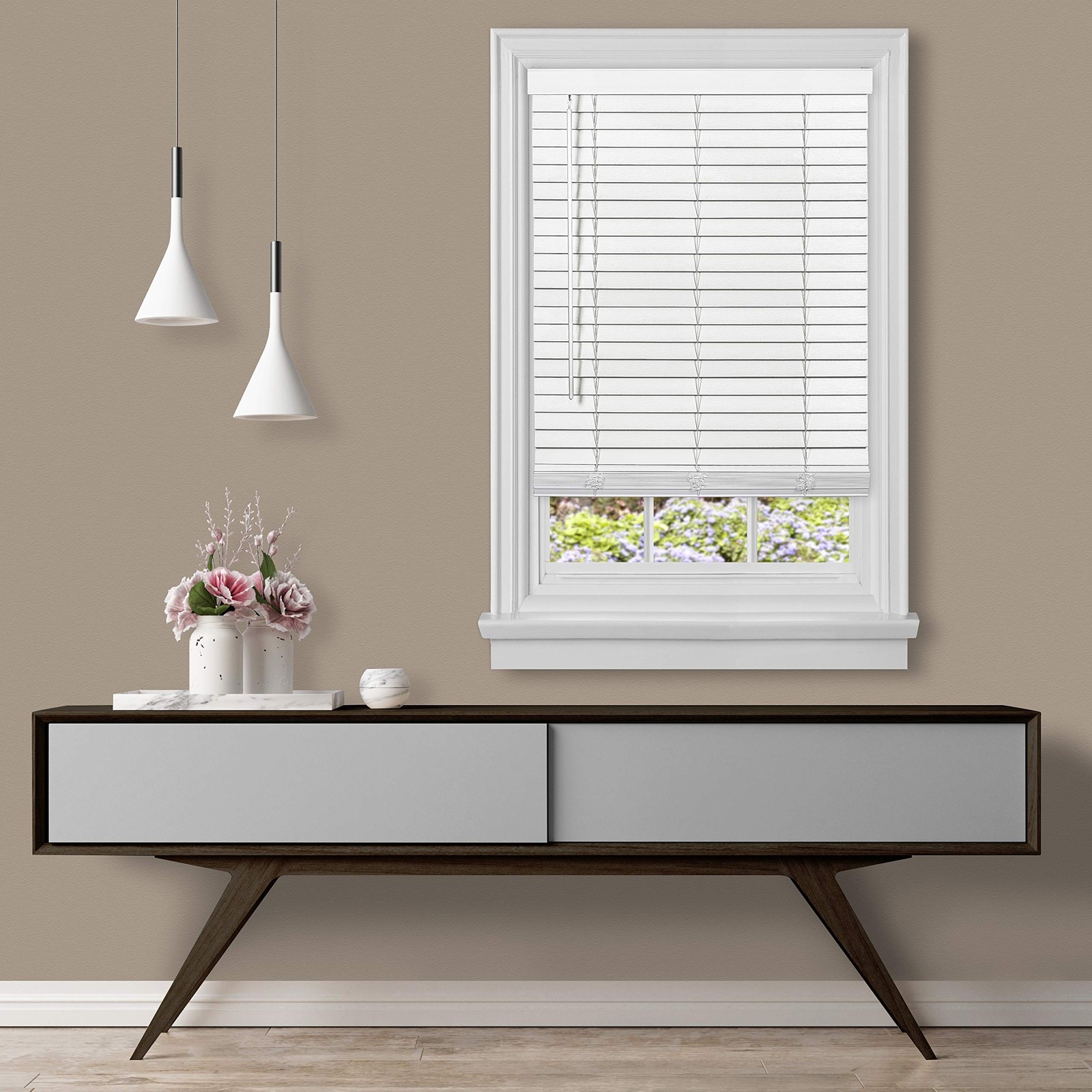 Cordless Room Darkening Plantation Blind – 35 Inch Width, 64 Inch Length, 2″ …