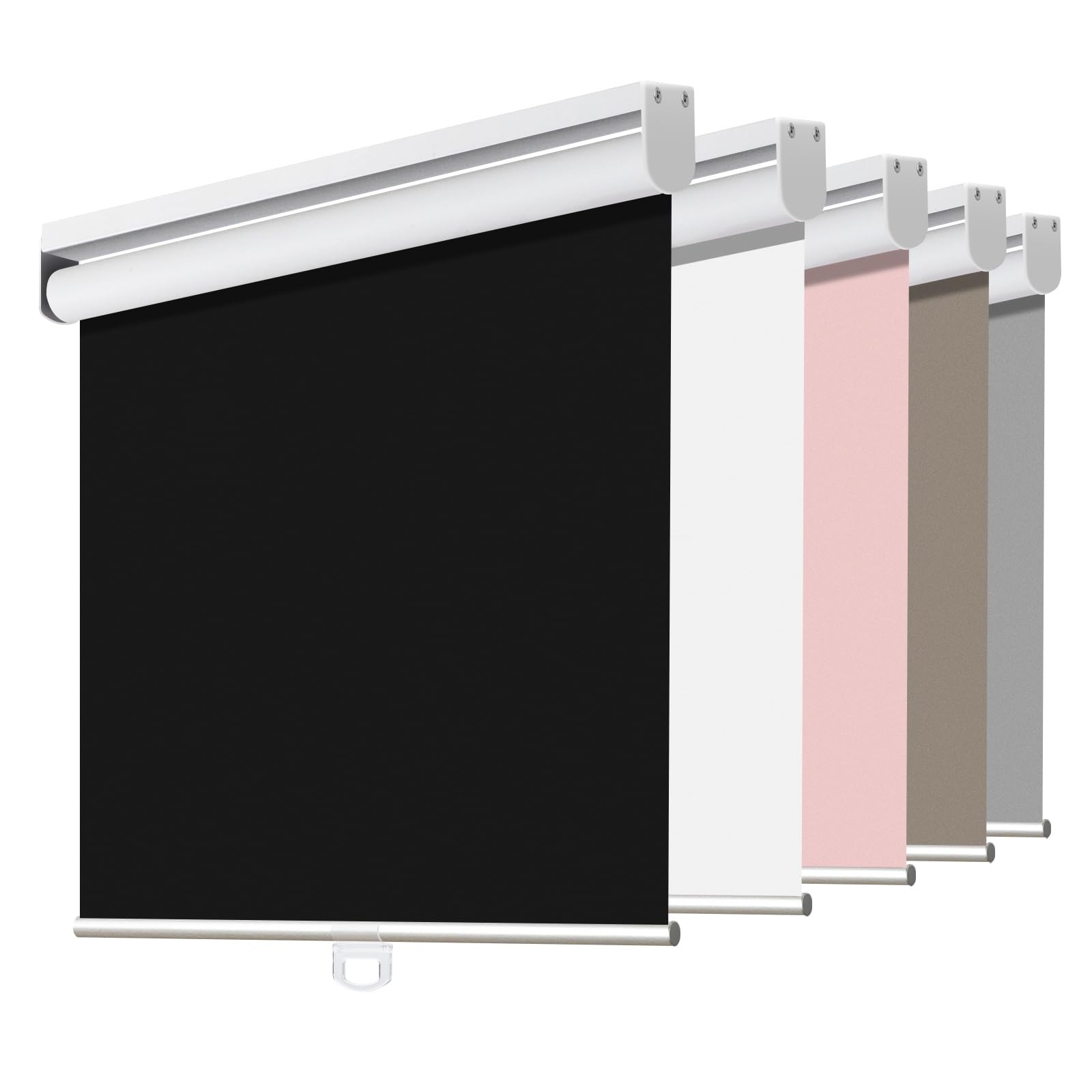100% Blackout Roller Shades for Windows, Cordless Window Shades, Black Window Sh