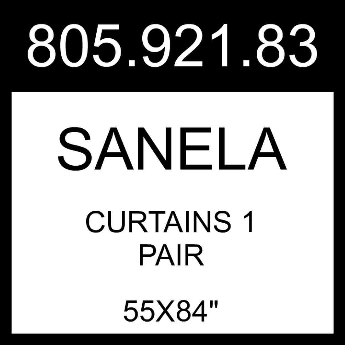 IKEA SANELA Curtains 1 Pair Light Beige 55×84″ 805.921.83
