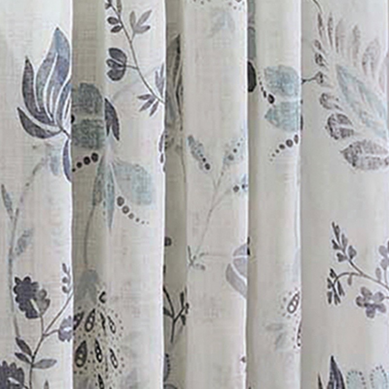 100% Cotton Sheer Floral Curtain Panel Rod Pocket Indoor Window Treatment 50×63