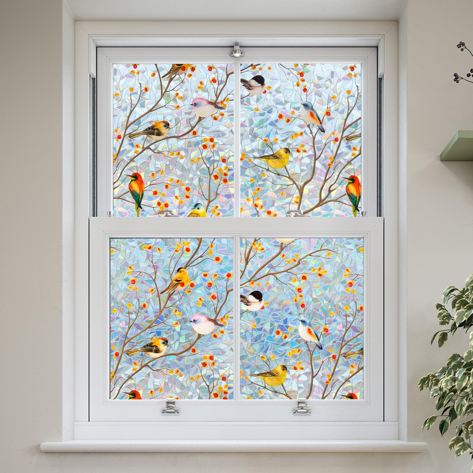 Rainbow Country Rustic Window Privacy Film 17.7 x 78.7 Inch