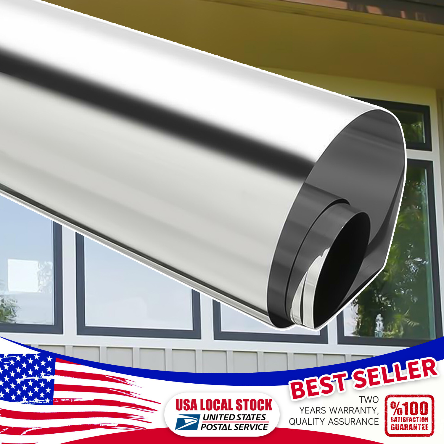 VLT 15% 20″ x 79″ 6.6FT Office Home New Glass Uncut Roll Tint Window Film Silver
