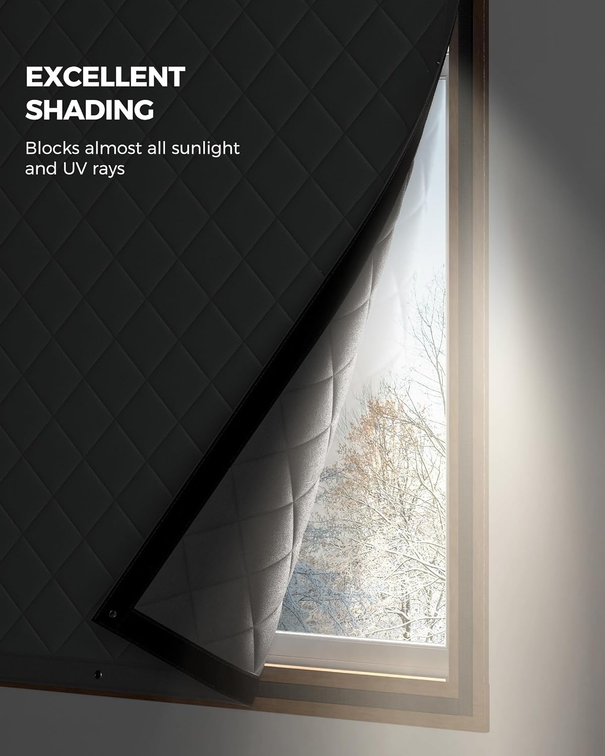 Roll-Up Thermal Insulation Curtains 30×56 Inch – Easy To Install Home Solution